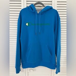 Champion Men’s Blue Sweatshirt Hoodie Size L